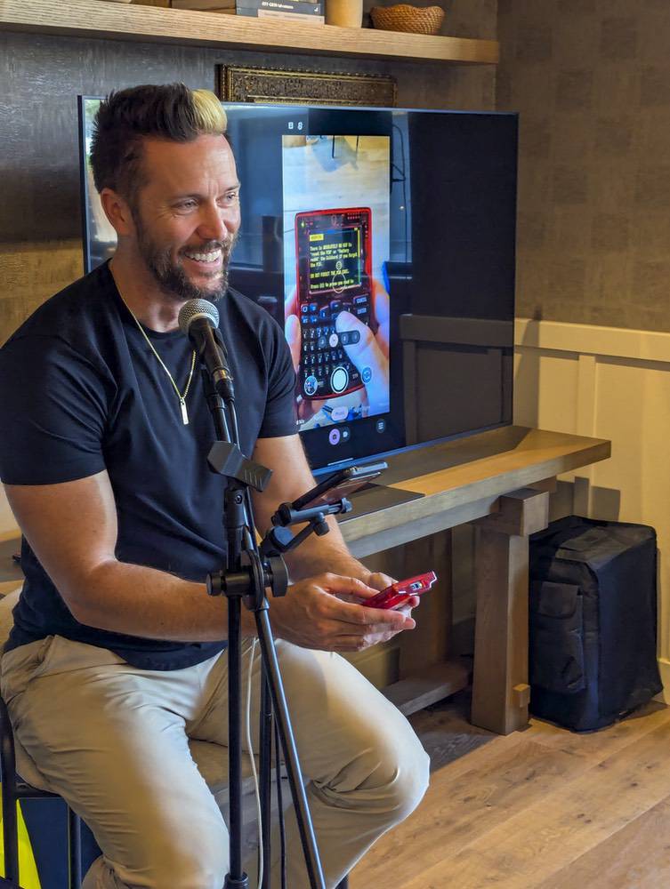 Ben teaching with COLDCARD demo